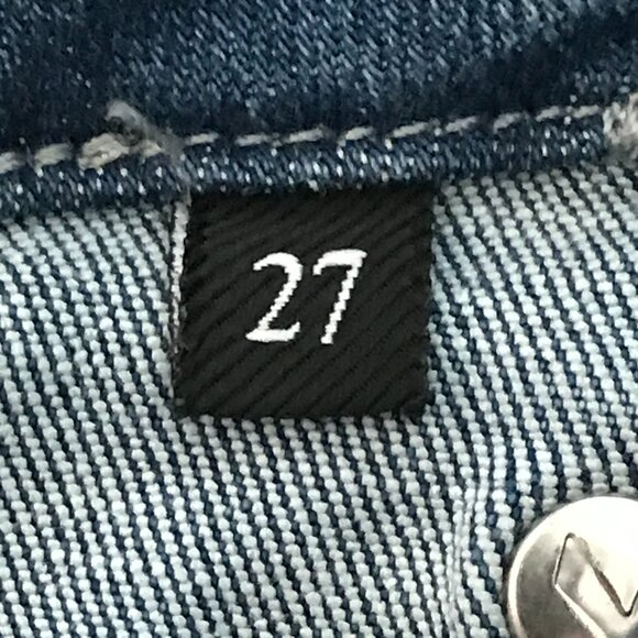 7 for all Mankind Portia Slim Jeans Women 27 Blue High Rise Button Fly Stretch - Picture 4 of 15